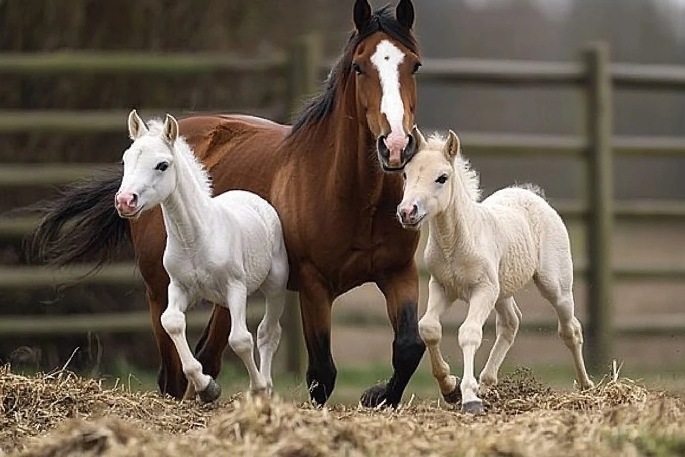 Identical Twins horses