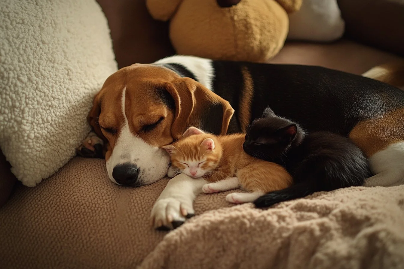 big dogs and kittens​