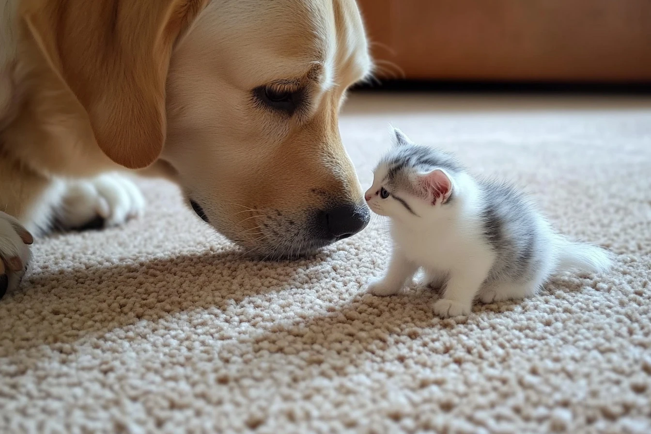 kitten and dog​