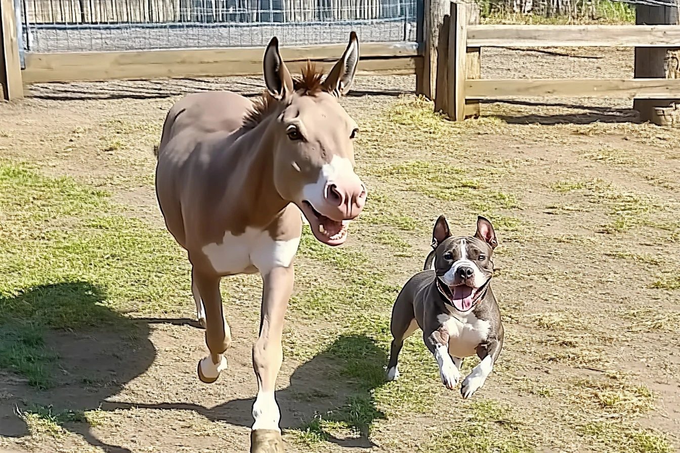 dog and donkey​