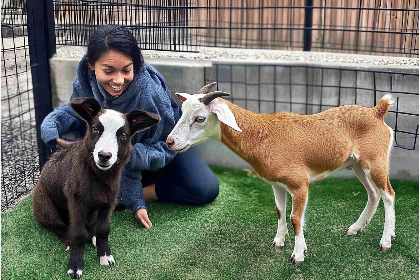 dog and goat​