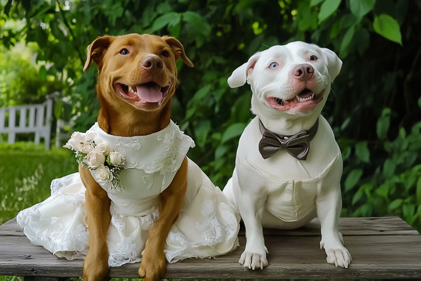 bride and groom at a wedding​