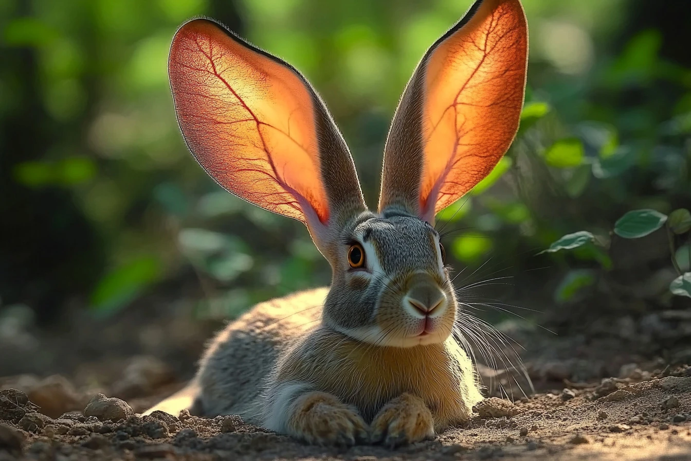black tailed jackrabbit running​