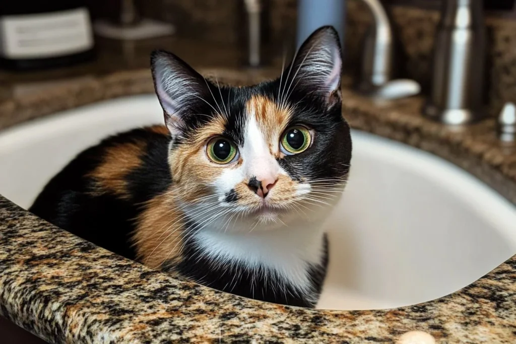 cat in sink​