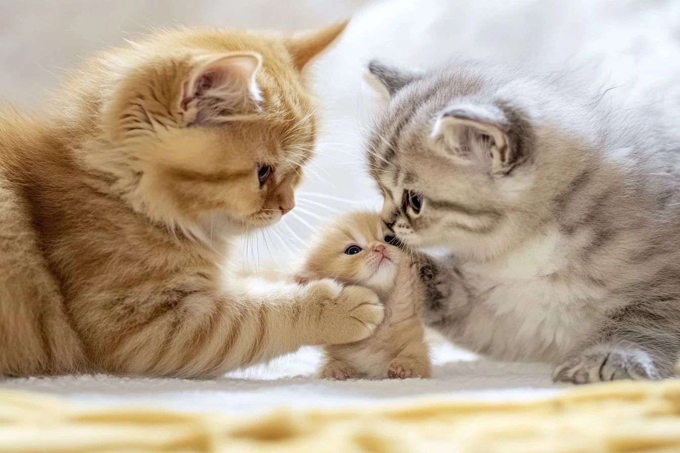 mother cat calling kittens​