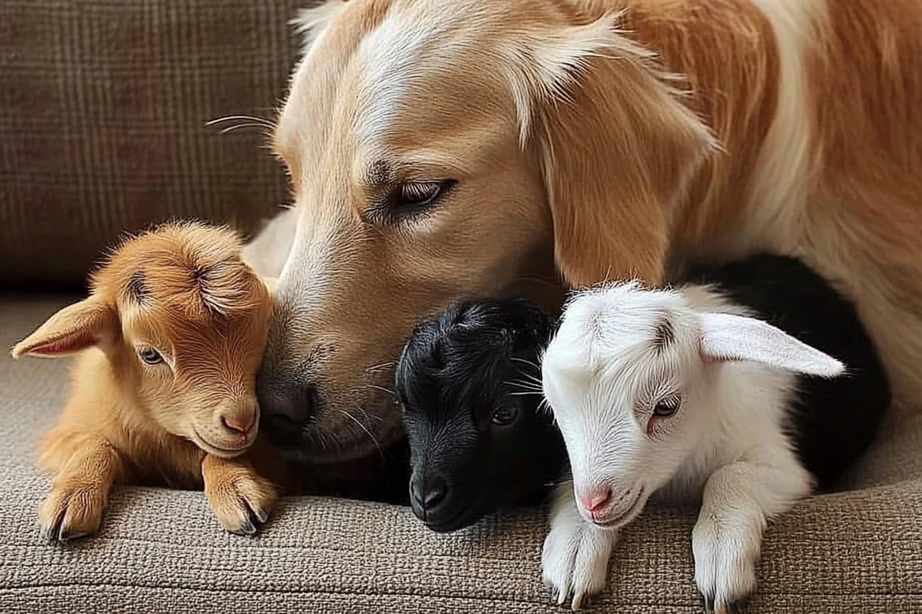 dogs and goats​