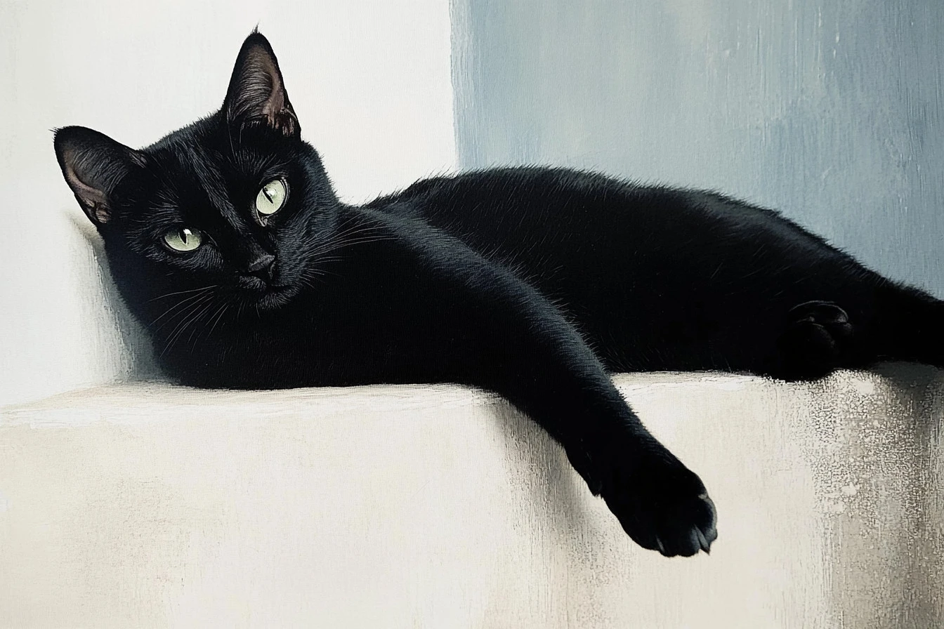 black cat in house​