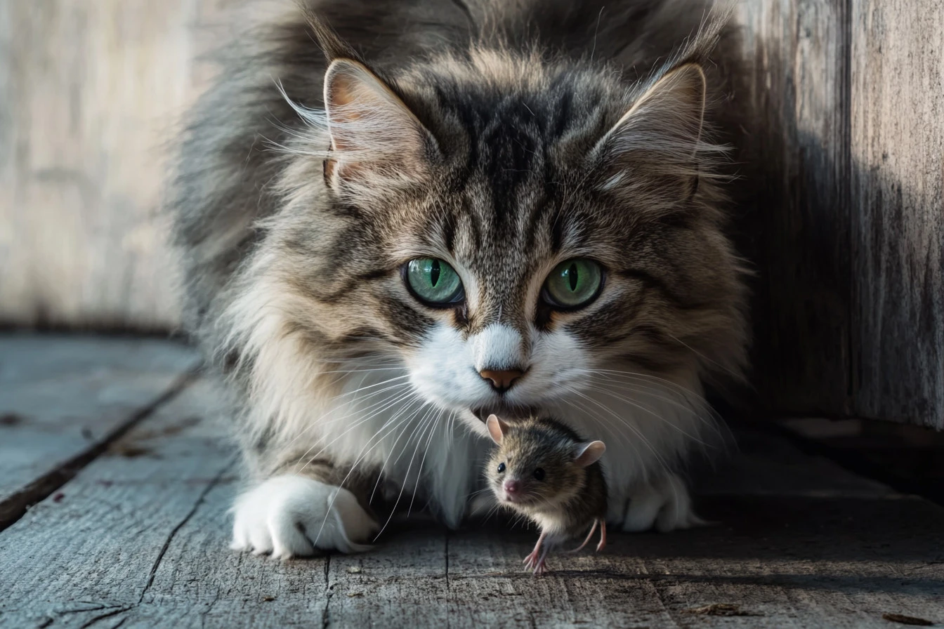will a cat keep mice away​