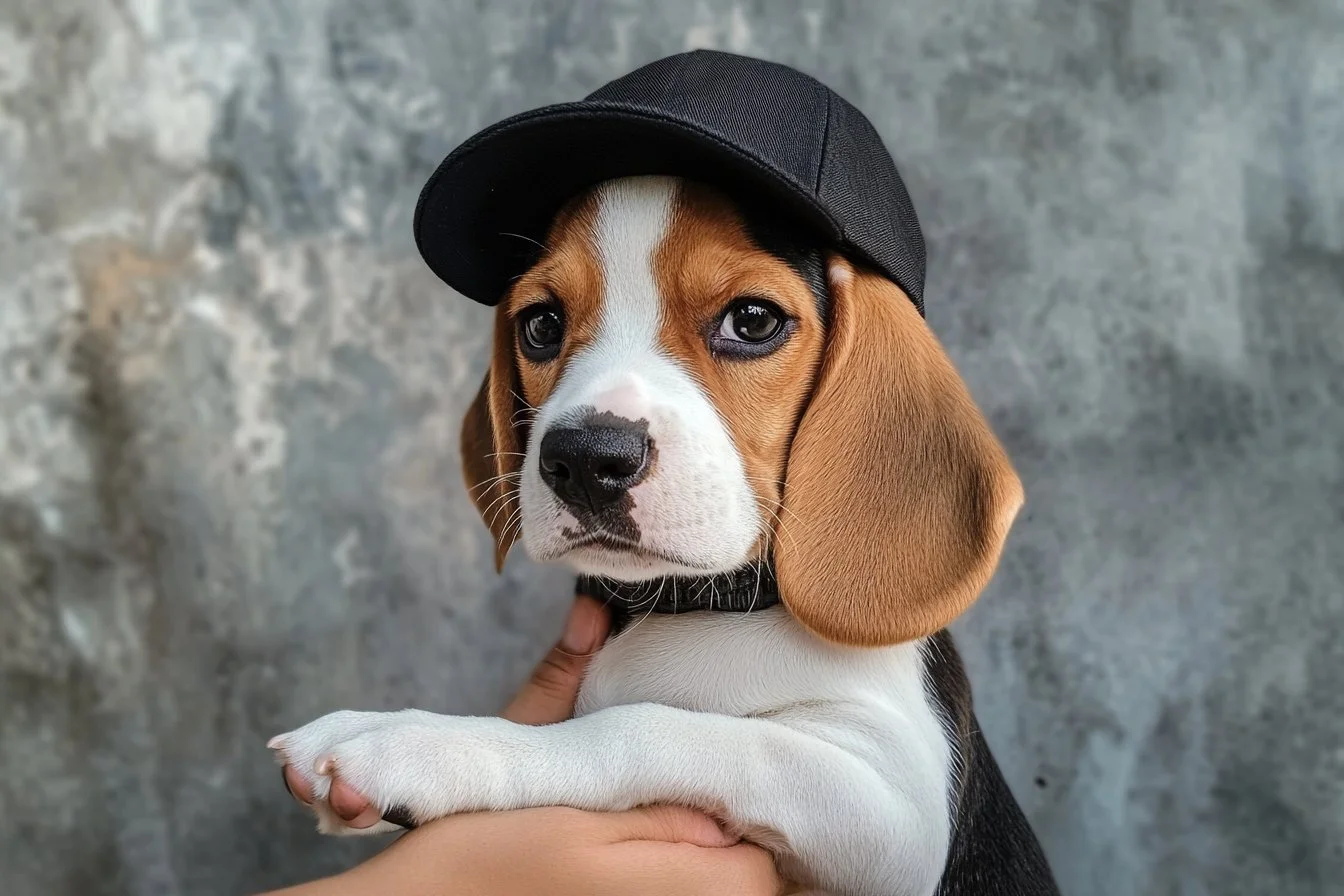 white beagle dog​